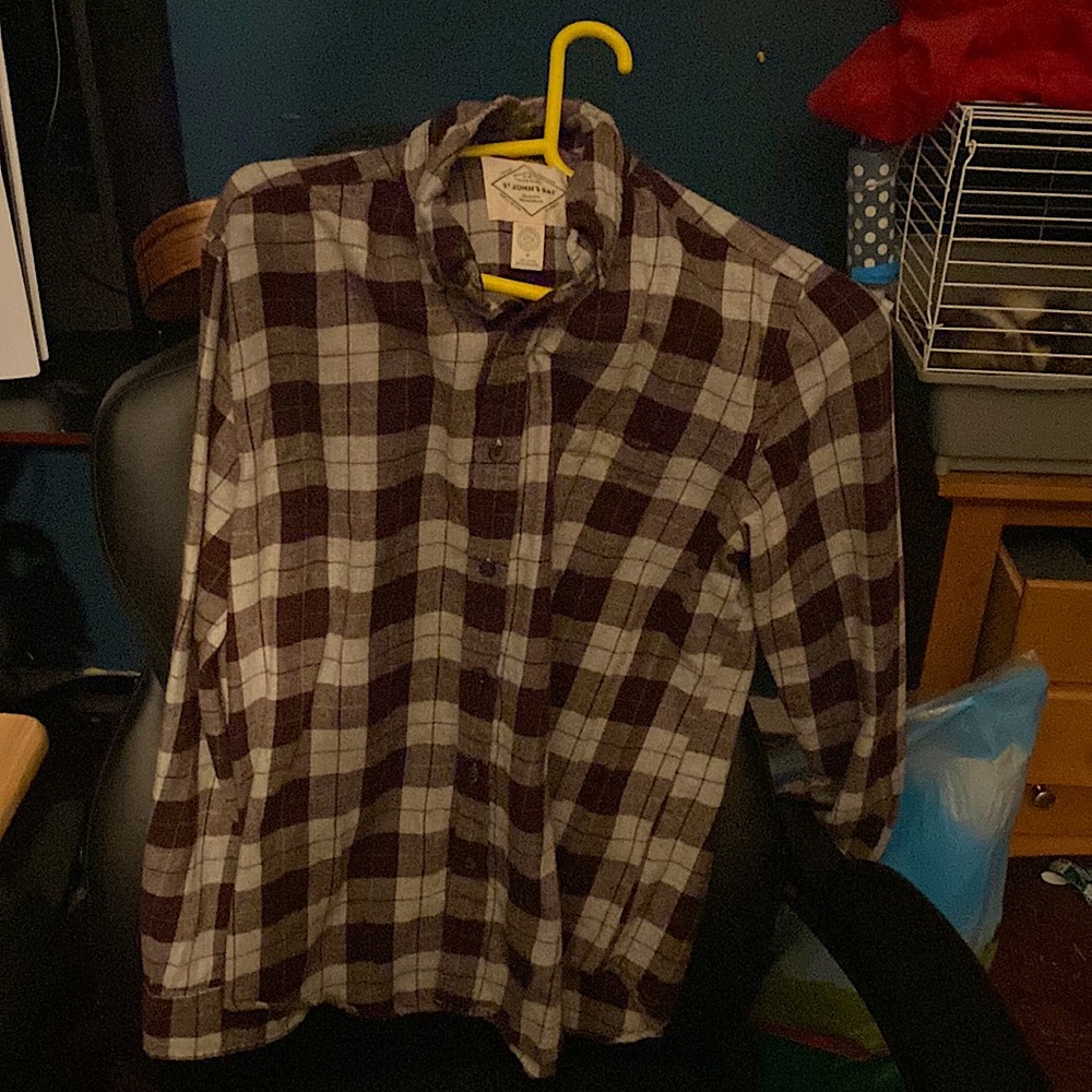 St John’s Bay Crimson Red Flannel Long sleeve shirt